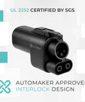 NACS To CCS EV Adapter With Interlock For CCS1 Fast Charging And Tesla Superchargers, 500A 1000V, UL 2252 Certified