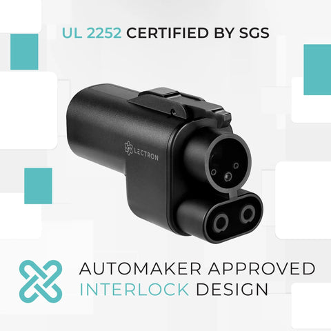 NACS To CCS EV Adapter With Interlock For CCS1 Fast Charging And Tesla Superchargers, 500A 1000V, UL 2252 Certified