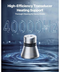 Heavy Duty 6 Liter Ultrasonic Cleaner With Digital Timer And Heater showing high-efficiency transducer in water with 40000Hz frequency.
