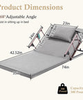 Electric Adjustable Bed Backrest Lift Assist With Smooth Recline Control 4 To 68 Degrees Remote Controller for upper body support dimensions.