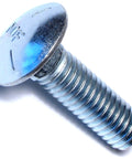Pro Shop Grade 5 Zinc Plated Steel Carriage Bolts 7/16 14 By 1 Half Inch Round Head With Square Neck Heavy Duty Hardware For Tradesmen And Farm Tasks Pack Of Six Premium Fasteners, showcasing a close-up view of a zinc-plated carriage bolt.
