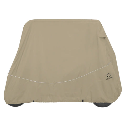 Fairway Long Roof Four Person Golf Cart Quick Fit Cover For Yamaha Club Car EZ Go Weatherproof Shield Against Sun Rain And Dirt