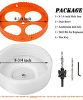 8.25 Inch Hole Saw Kit For Recessed Lights With Dust Bowl Catcher, arbors, drill bit, hex key, and bi-metal teeth