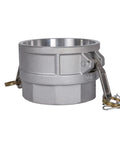 Heavy Duty Built Tough Quick Snap Connect No Sweat Setup For Garden Trucker Lines Corrosion Resistant Camlock Fittings Type D Female Coupler Npt Threads Smooth Flow Control, aluminum camlock coupler with steel pin.