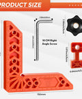 90 Degree Corner Clamp Set For Woodworking Right Angle Tool Clamps For Cabinets Drawers Frames Shelves, with measurements