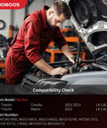 Mechanic inspecting engine of Toyota Corolla for Straight Up AC Compressor With Integrated Clutch Keeping Your Toyota Corolla And Matrix Cool All Season Long 2011 To 2013 1.8L Engine Direct Replacement Parts.