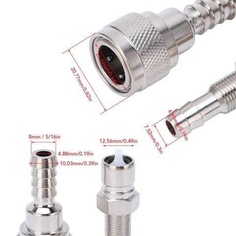 Five Sixteenth Inch Fuel Connector For Outboard Motors Interchangeable Fuel Line Connector 3B2-70250-1 And 3B2-70260-1 For Two And Four Stroke Engines Wide Compatibility Across A Broad Range Of Horsepower Durable