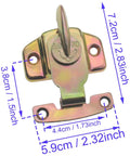 Heavy Duty Table Leaf Connectors And Locks 6 Pack Align And Lock Hardware For Dining Training Conference Tables No Sweat Snap Setup Zinc Buckles To Clamp Table Halves Locked Tight Together Daily, close-up view of zinc lock dimensions.