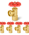 2-Pack Brass Boiler Drain Valves, Three-Quarter Inch FIP Inlet and Three-Quarter Inch MHT Outlet, heavy-duty for plumbing and heating