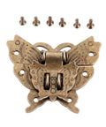 Antique Bronze Butterfly Hasp Latch 59x53mm Lock For Jewelry Box Cabinet And Vintage Furniture Hardware