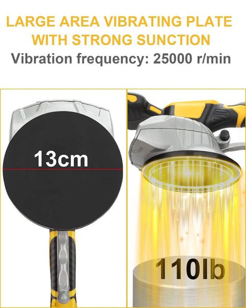 Cordless Tile Vibration Leveling Machine For 20V Battery with 13cm suction cup and vibration frequency of 25000 r/min