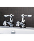Tudor Basin Faucet in Polished Chrome finish with Leak Free Ceramic Cartridge, Solid Brass Construction, on bathroom sink