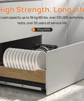 15 Inch Soft Close Undermount Drawer Slides Full Extension 80 Lb Heavy Duty Concealed Rails With Rear Mount Brackets For Five Eighths Inch Side Thickness Easy Install For Face Frame Or Frameless Cabinets 1 Pair installed in kitchen cabinet