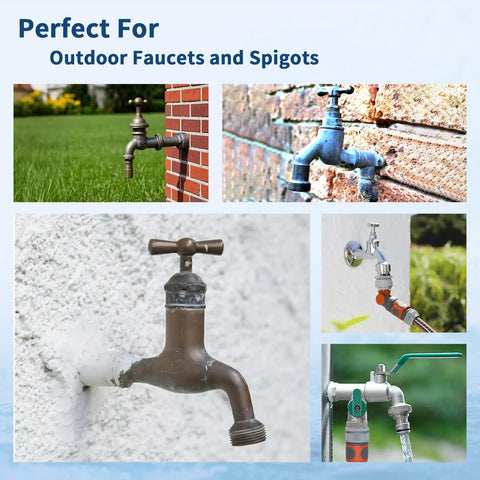 Heavy Duty Frost Free Sillcock Spacer Extender Keeps Outdoor Water Hose Bibs From Freezing In Winter With Strong PETG Build For Easy DIY Fix, 2-inch holes