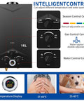Portable Tankless Water Heater 4.21 GPM Outdoor Propane Gas On Demand With Digital Display and control knobs
