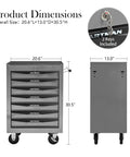 Product dimensions of 21 Inch Lockable Steel Tool Chest Rolling Garage Cabinet With Smooth As Silk Ball Bearing Slides