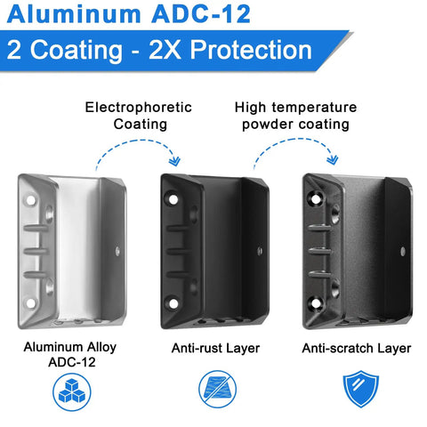 Hella Sturdy Aluminum Deck Railing Brackets Built Tough As Nails with ADC-12 alloy and dual protective coatings for durability.