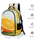 Dope Summer Fruit Print Unisex Backpack With Orange Lemon Lime Pattern Large Capacity Everyday Carry Daypack Durable Polyester