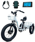 Big Time Comfort Meets Heavy Duty Power On This Fat Tire Electric Trike For Adults With 500W Motor and accessories.
