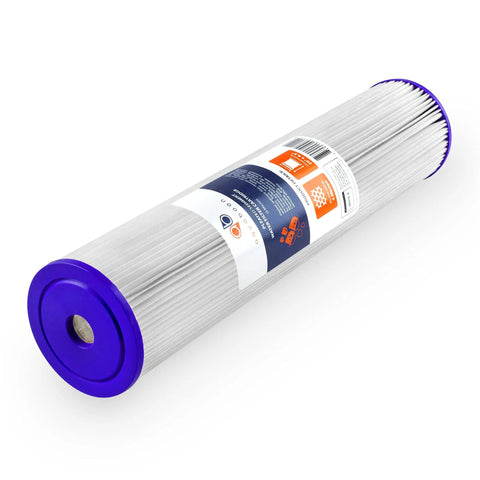 5 Micron 20x4.5 Inch Whole House Pleated Sediment Filter Replacement Cartridge Compatible With ECP5-20BB SPC-45-2005