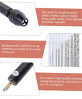 DIY Drilling Kit With Handmade Twist Drill Bits For Jewelry Making And PCB Projects, showing detailed components and usage text.