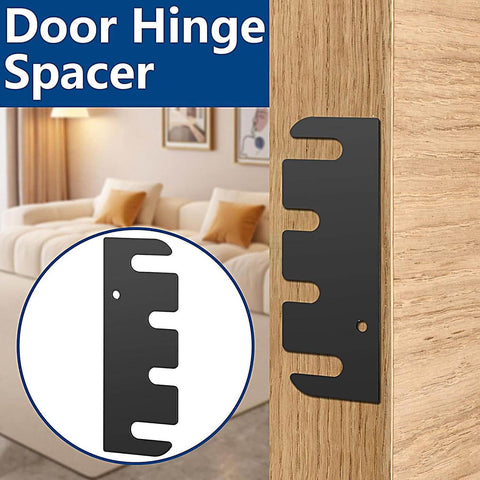 Ten Piece Door Hinge Filler Plates Kit With Stainless Steel Spacers 4x1.5 Inch Adjustable For Cabinet Repair DIY Friendly