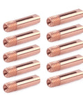 Cool 10 Pack MB 15AK Welding Torch Contact Tips With M6 Thread Hole. Durable copper design, 24mm long, ideal for MIG MAG jobs.