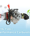 GY6 150Cc PD24J Carburetor Kit With Ignition Coil Starter Solenoid CDI, air filter focus, for scooters and ATVs