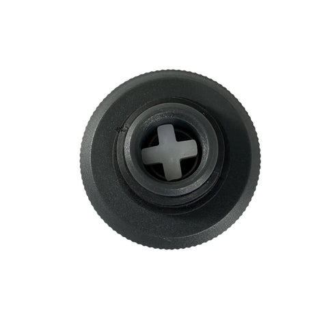 Top view of Replacement Solution Tank Cap 440012803 For PowerDash Pet SmartWash And FloorMate Jet Vacs, showing central cross detail.