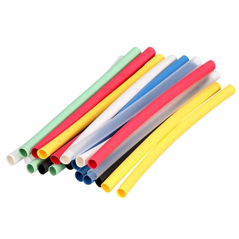 Heat Shrink Thin Wall Tubing Assortment Pack With Six Inch Pieces, Three Each Of Seven Colors, FP-301 Quarter Inch Size