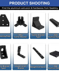 12 Pack 4040 45 Degree Inside Corner Angle Support Bracket For Aluminum Extrusion 40x40 T Slot And V Slot Black With Nuts And Screws black aluminum corner bracket for 40x40 extrusion