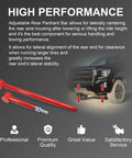 Adjustable Rear Panhard Track Bar With Polyurethane Bushings For 2000-2020 Chevy Suburban 1500/2500 Tahoe Avalanche GMC Yukon SUV Suspension Upgrade For Smoother Handling And Enhanced Steering Control, red