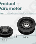 GX20286 GX20287 V Idler Pulley And Flat Idler Pulley Kit with dimensions 2.87 in and 3.37 in shown in diagram