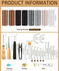 Heavy Duty Upholstery Repair Kit With Fifty Pieces Eight Thread Colors Thirty Two Upholstery Needles Tools Display