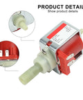 Dope Espresso Machine Solenoid Valve Water Transfer Unit For 110V Coffee Makers, 700 CC Per Min Flow, Hot Water Dispenser Accessory, Durable Metal Housing, Heat Ready Design, Fits Most Home Espresso Systems close-up of metal valve with hose fittings and terminals