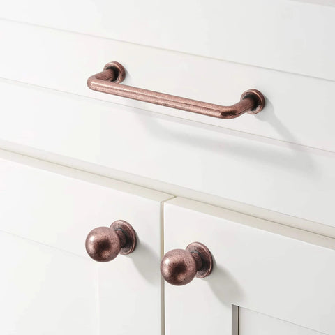 Six Pack Antique Copper Cabinet Pulls Three And Three Quarters Inch Center To Center Vintage Kitchen Hardware Farmhouse Style