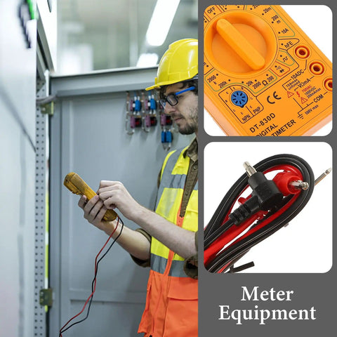 Electrician using Digital Multimeter With Buzzer Three And A Half Digit LCD Display Voltage Current And Resistance Tester