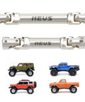 Tough Cnc Machined Center Driveshaft Kit For Axial Scx24 C10 Bronco Jeep Wrangler silver adjustable U joint with RC models.