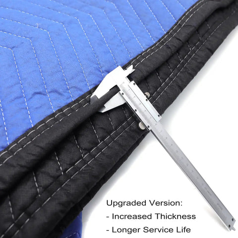 72x80 Extra Thick Furniture Moving Blanket Pack Of 12 Heavy Duty Protective Pads For Shipping And Moving, thickness measurement