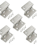 Sweet Deal Silver Three Fold Cabinet Hinges For Wood Doors And Furniture Drawers With Quick Grip Screws 2 X 2.2 Inch Plates and screws.