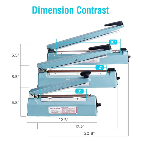 16 Inch Tabletop Manual Impulse Heat Sealer Machine For Sealing All Types Of Plastic Bags And Pouches That's Quick And Easy To Use And Gets The Job Done Fast Without Any Hassle