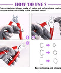 900 Pcs Galvanized Hog Rings Three Quarters Inch One Half Inch Three Eighths Inch Assorted Kit With Pliers in use