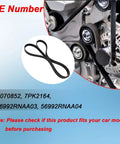 Heavy Duty L4 Engine Serpentine Drive Belt For 2006 2011 Honda Civic 1.8 Liter with V-belt shape and OE numbers displayed.