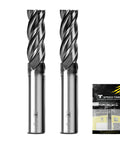 Two SPEED TIGER EISE 1/4-inch carbide square-end mills, 4-flute, AlTiN-coated, 2-pack
