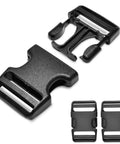 Three Pack One And A Half Inch Plastic Buckle Clips For Strap Replacement Heavy Duty Side Release Buckles For Belts Backpacks Luggage Webbing 38mm