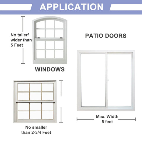 Top Shelf Two Section Window Security Bar With Child Proof Anti Lift Lock Keep Your Home Crib Secure No Sweat Install Adjustable Safety Brace For Single Hung Windows And Narrow Patio Doors White application guidelines for windows and patio doors.