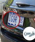 100 Pack License Plate Screws For Front And Rear Plates And Frames, Rust Resistant, Size 14, Three Quarter Inch Long, Slotted Hex Washer Self Tapping Screws, Zinc Clear Finish, Heavy Duty Auto Fasteners For Cars, Trucks, And SUVs with car license plate application