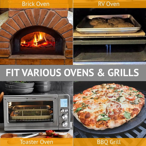 12 Inch Square Pizza Stone For Grill And Oven Premium Cordierite Bake Stone For Crisp Golden Crust Pizza fits in various ovens and grills