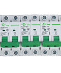 AC Miniature Circuit Breaker 2 Pole 40 Amp 120 240 VAC Din Rail Mount With Thermal Magnetic Trip C Curve 6kA DZ47 63 2P Solar Power MCB For Home Lighting Small Motors And Solar Systems Go To Choice row of DIN rail MCBs
