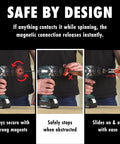 Magnetic Red Laser Drill Guide delivering straight as an arrow holes, demonstrating safety features with a drill.